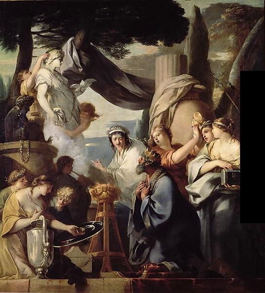 Bourdon, Sebastien Solomon making a sacrifice to the idols France oil painting art